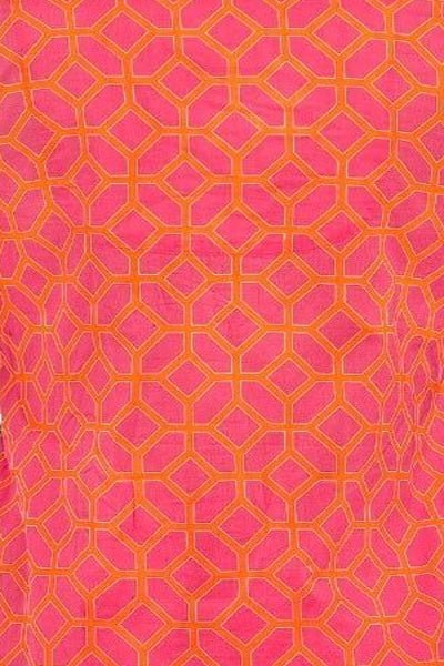 Cotton Boyfriend Shirt - Lucy In The Sky With Diamonds - Final Sale Pink Orange