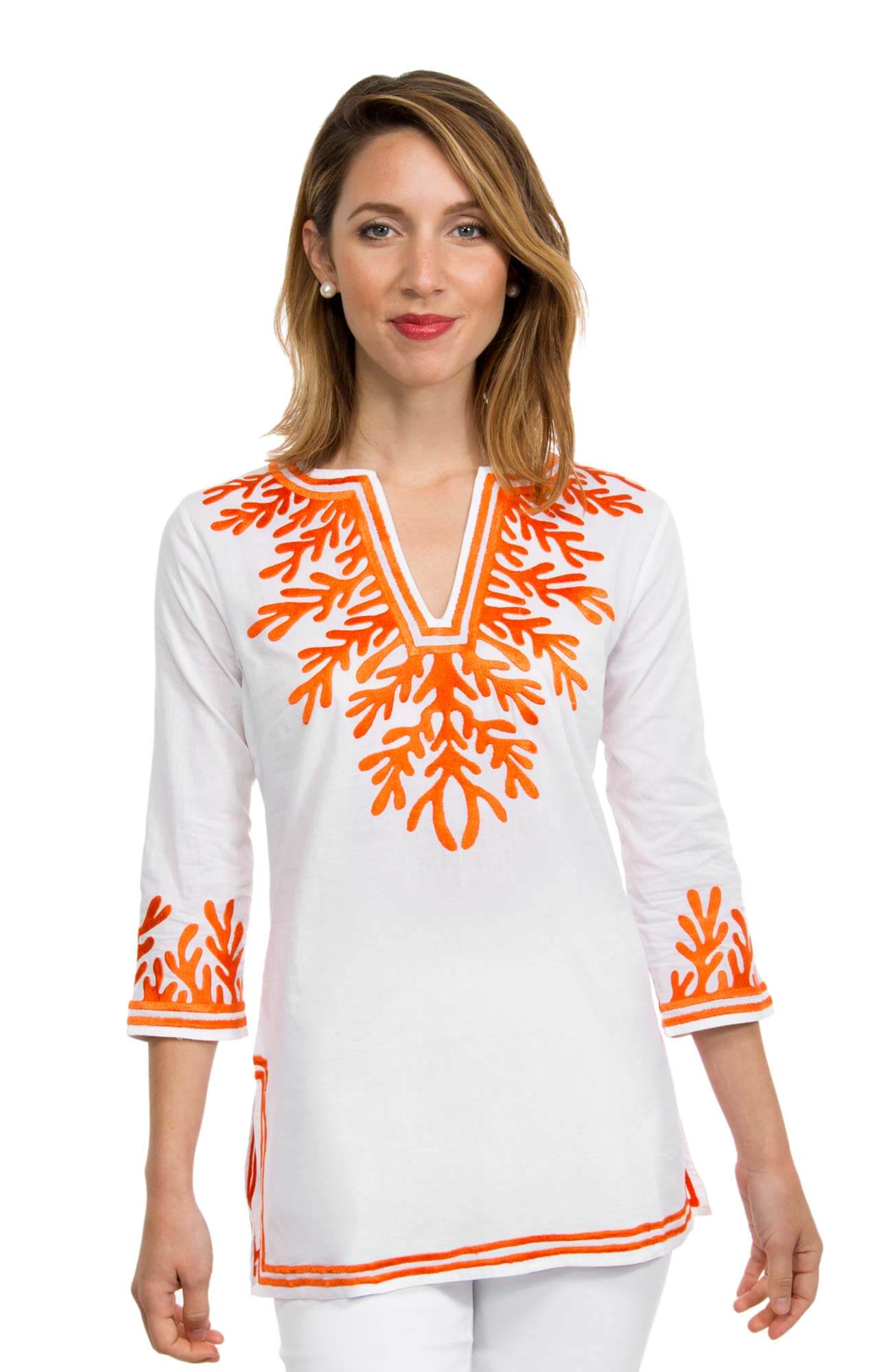 Cotton Embroidered Tunic - The Reef - Final Sale