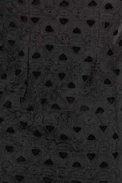 Cotton Eyelet Dress With Slip - Pizelle - Final Sale Black