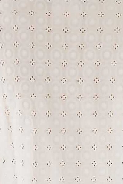 Cotton Eyelet Tunic - Mixed Media Tunic - Final Sale White