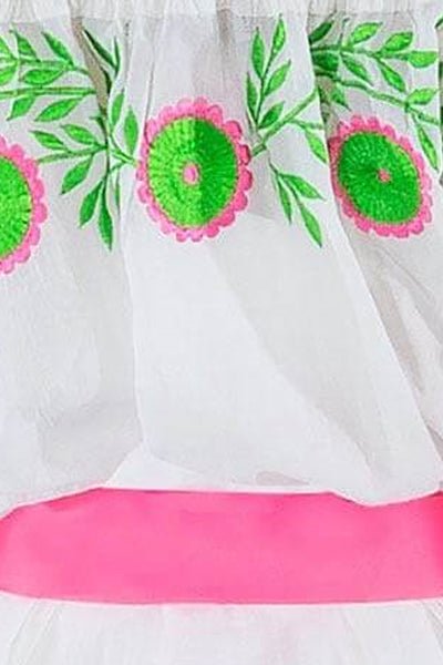 Cotton Hand Embroidered Top - Garden - Final Sale White Multi