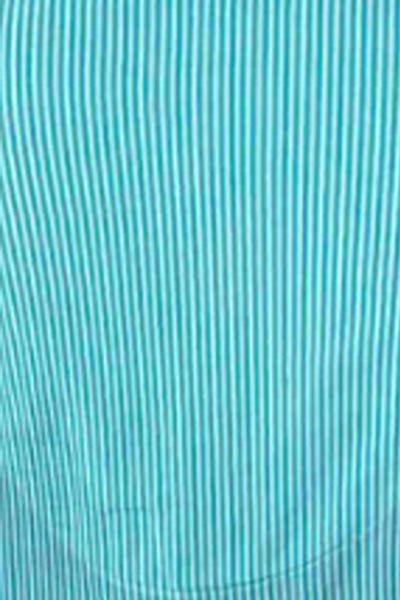 Cotton Priss Blouse - Stripe - Final Sale Turq Lime