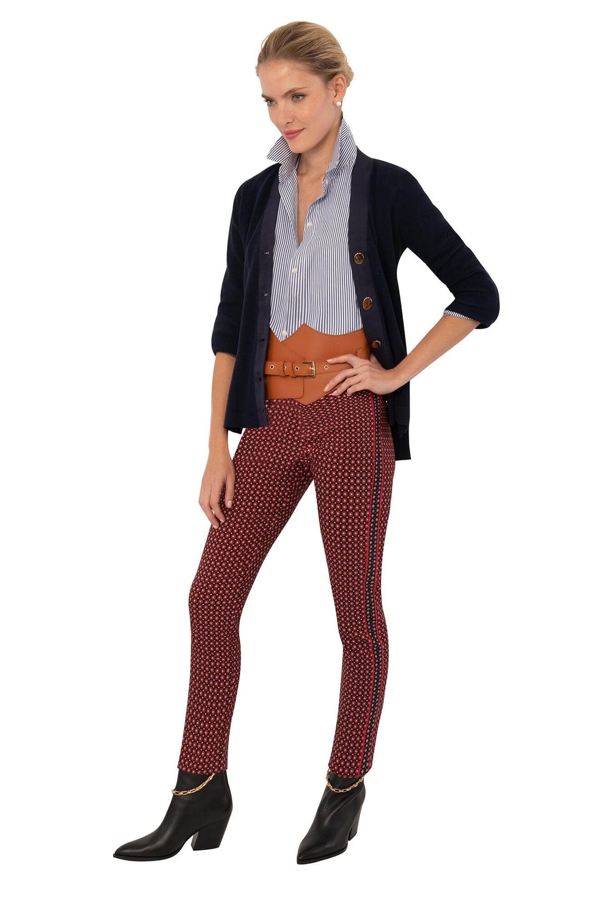 Cotton / Spandex Pants - Foulardio - Final Sale Red