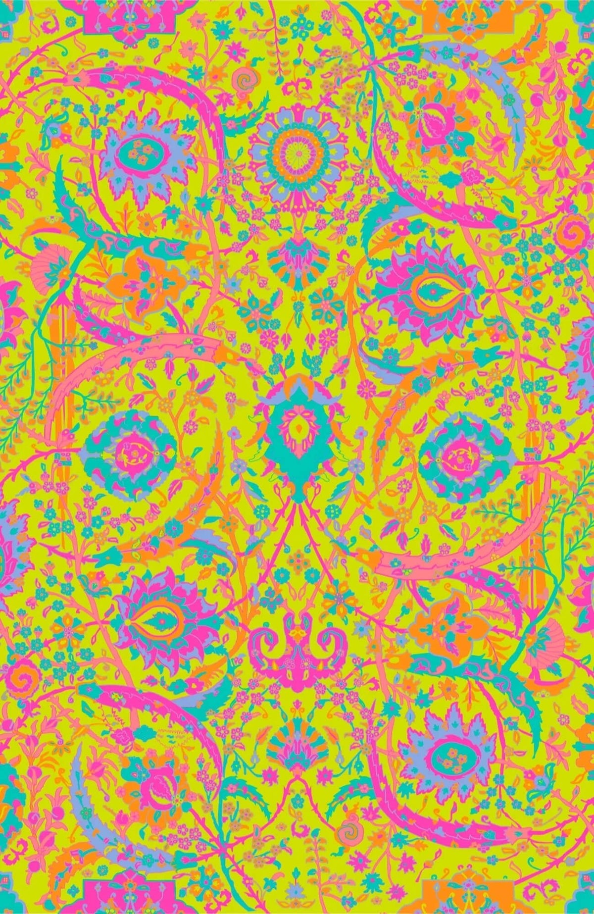 Cotton Split Neck Tunic - Magic Carpet - Final Sale Lime