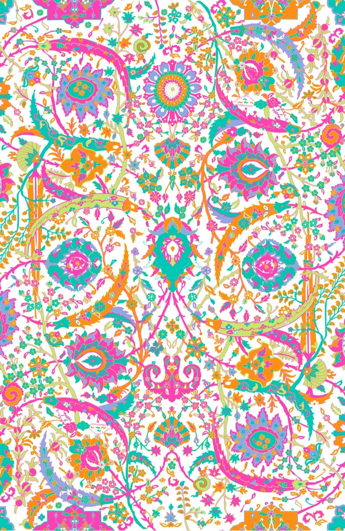 Cotton Split Neck Tunic - Magic Carpet - Final Sale Brights