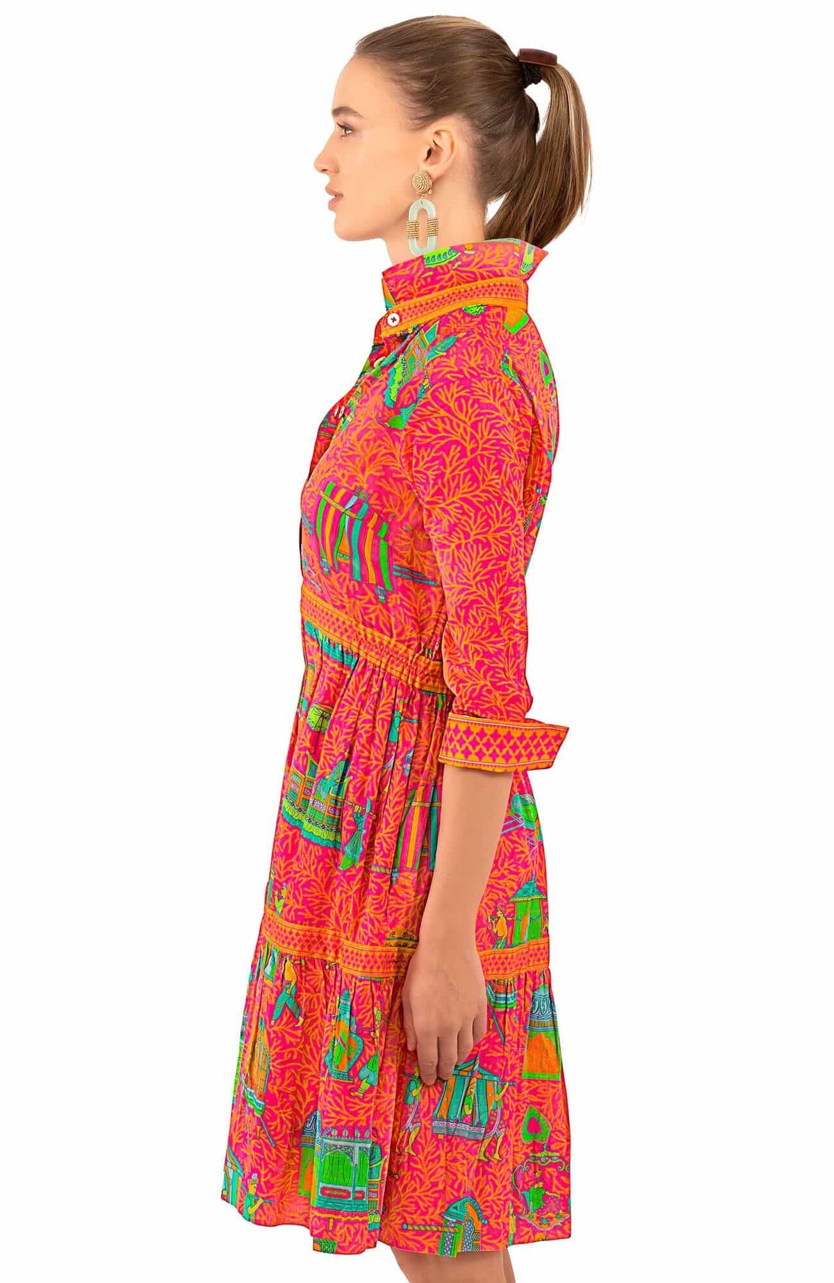 Cotton Tear It Up Dress - Palanquin Party - Final Sale Pink