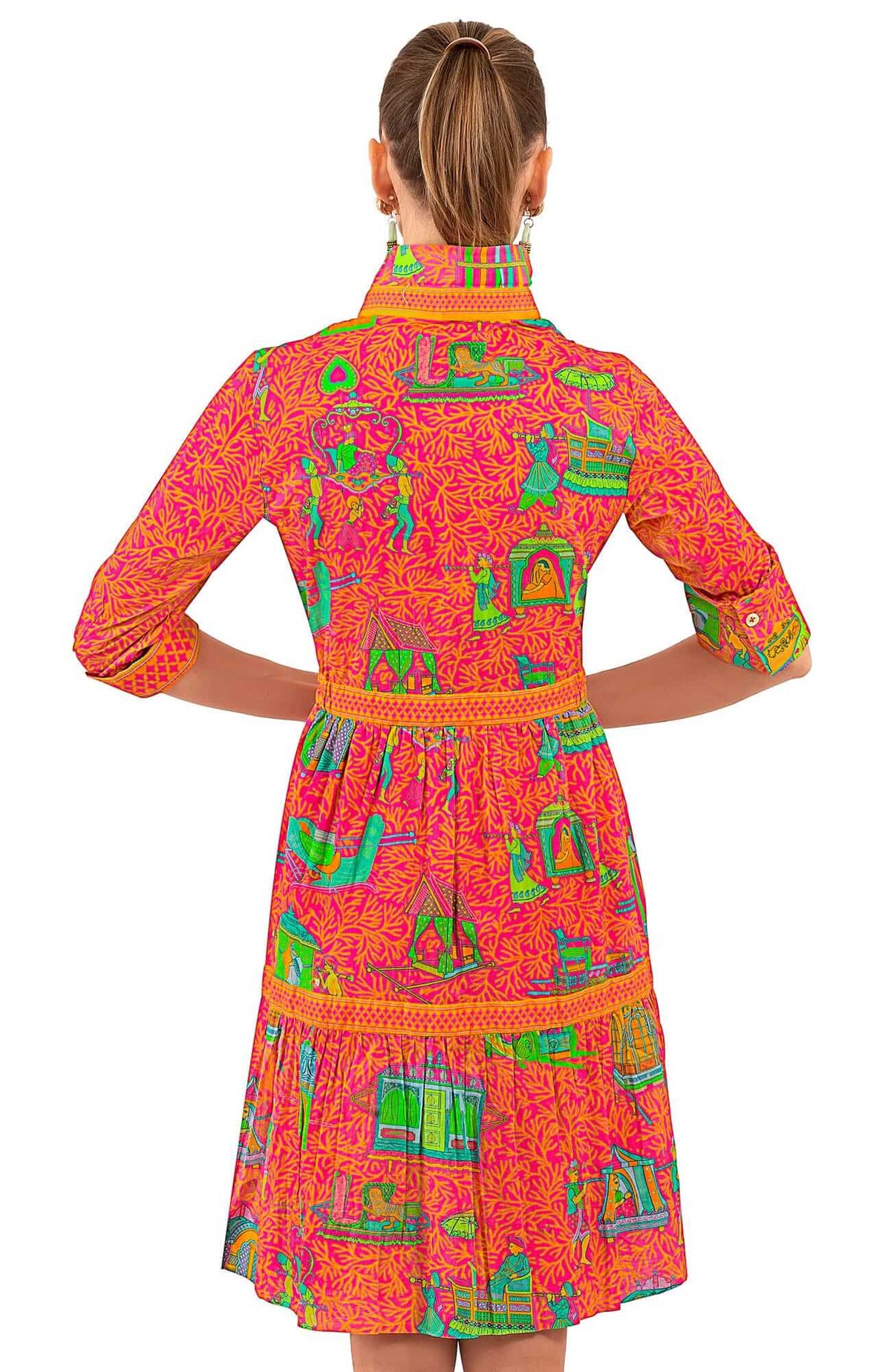 Cotton Tear It Up Dress - Palanquin Party - Final Sale Pink