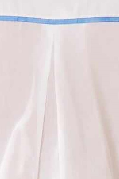 Cotton Voile Blouse - Grosgrain Heaven - Final Sale White Pale Blue