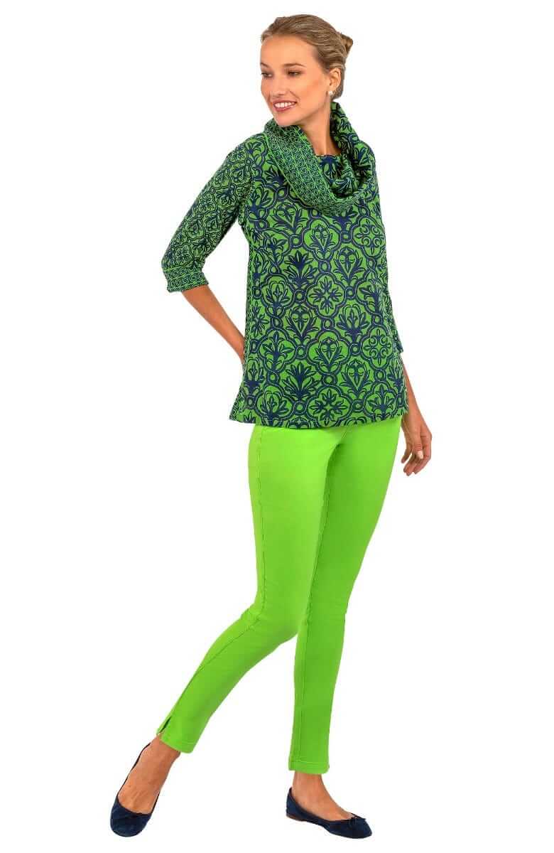 Cotton Voile Funnel - Wall of Secrets - Final Sale Kelly Navy