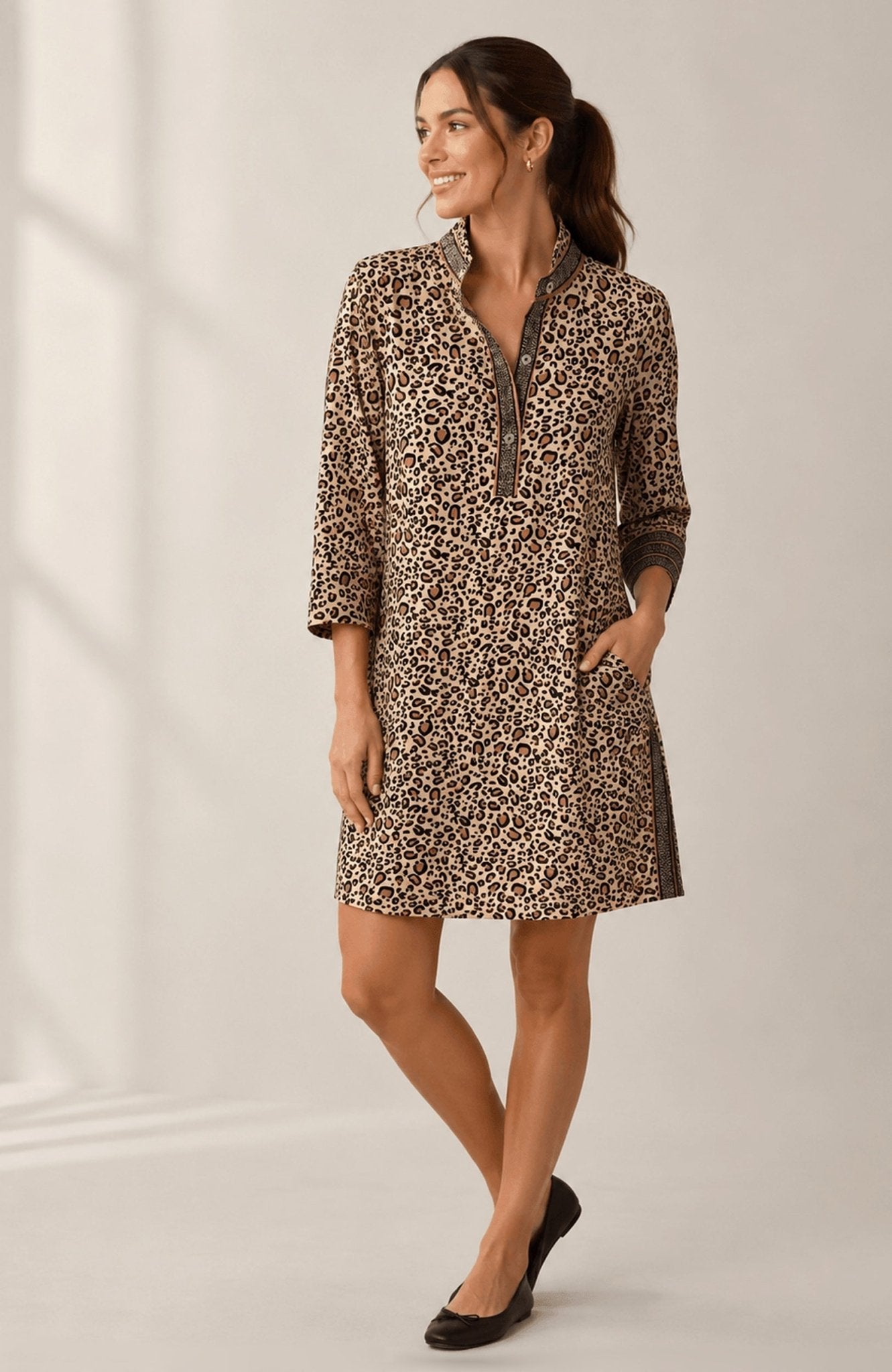 Cougar Shirt Tail Cotton Dress No Belt - Gretchen Scott
