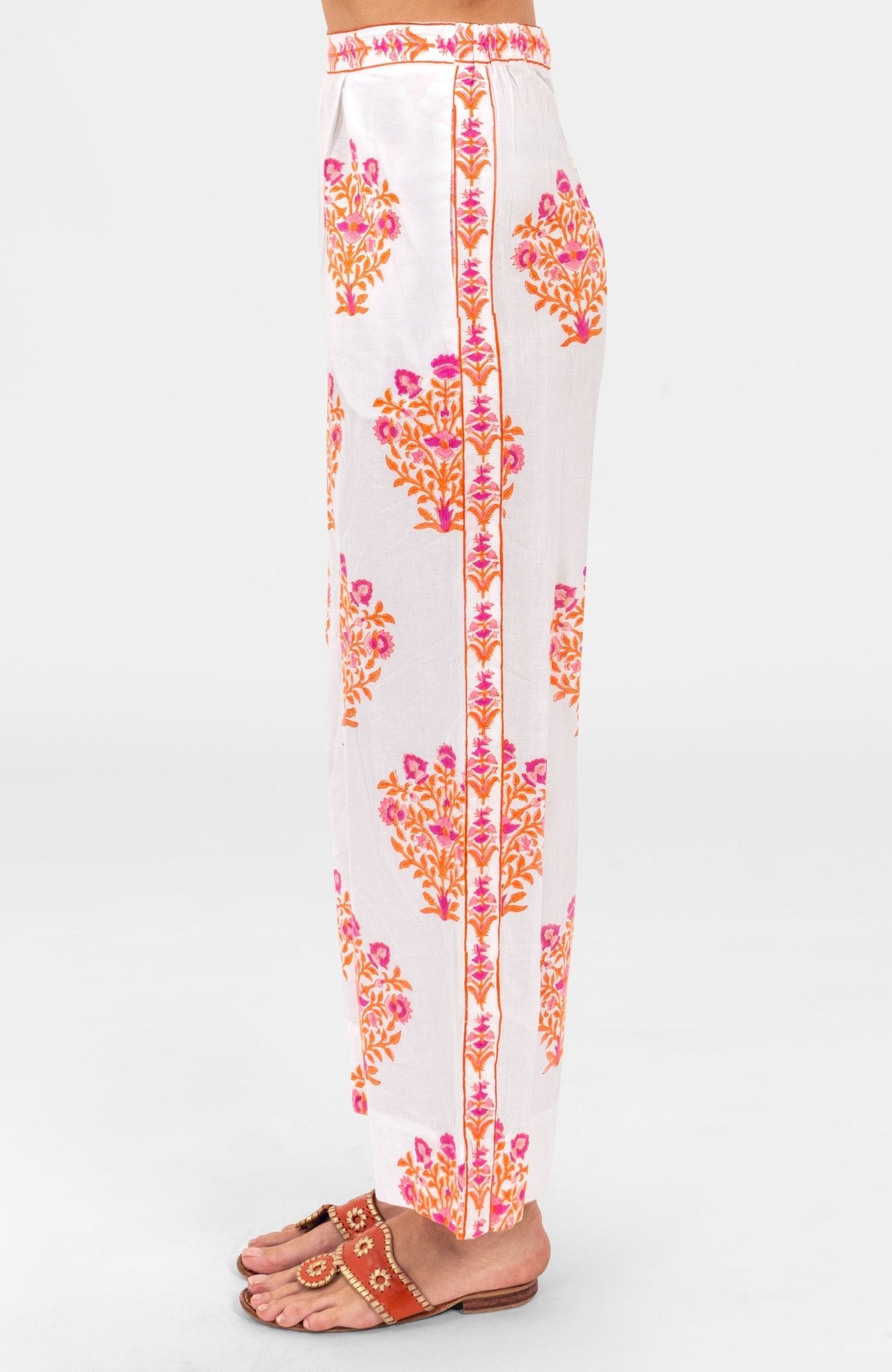 Crinkle Dimple Effortless Pant Orange