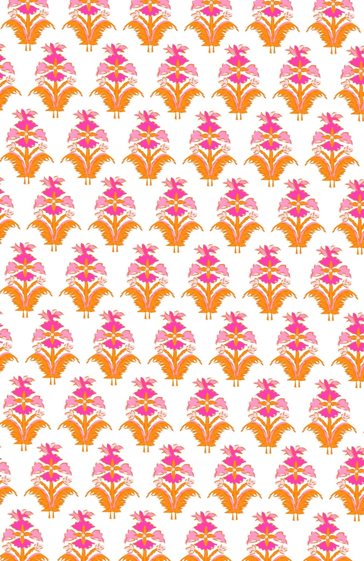 Crinkle Dimple Floral Top Orange