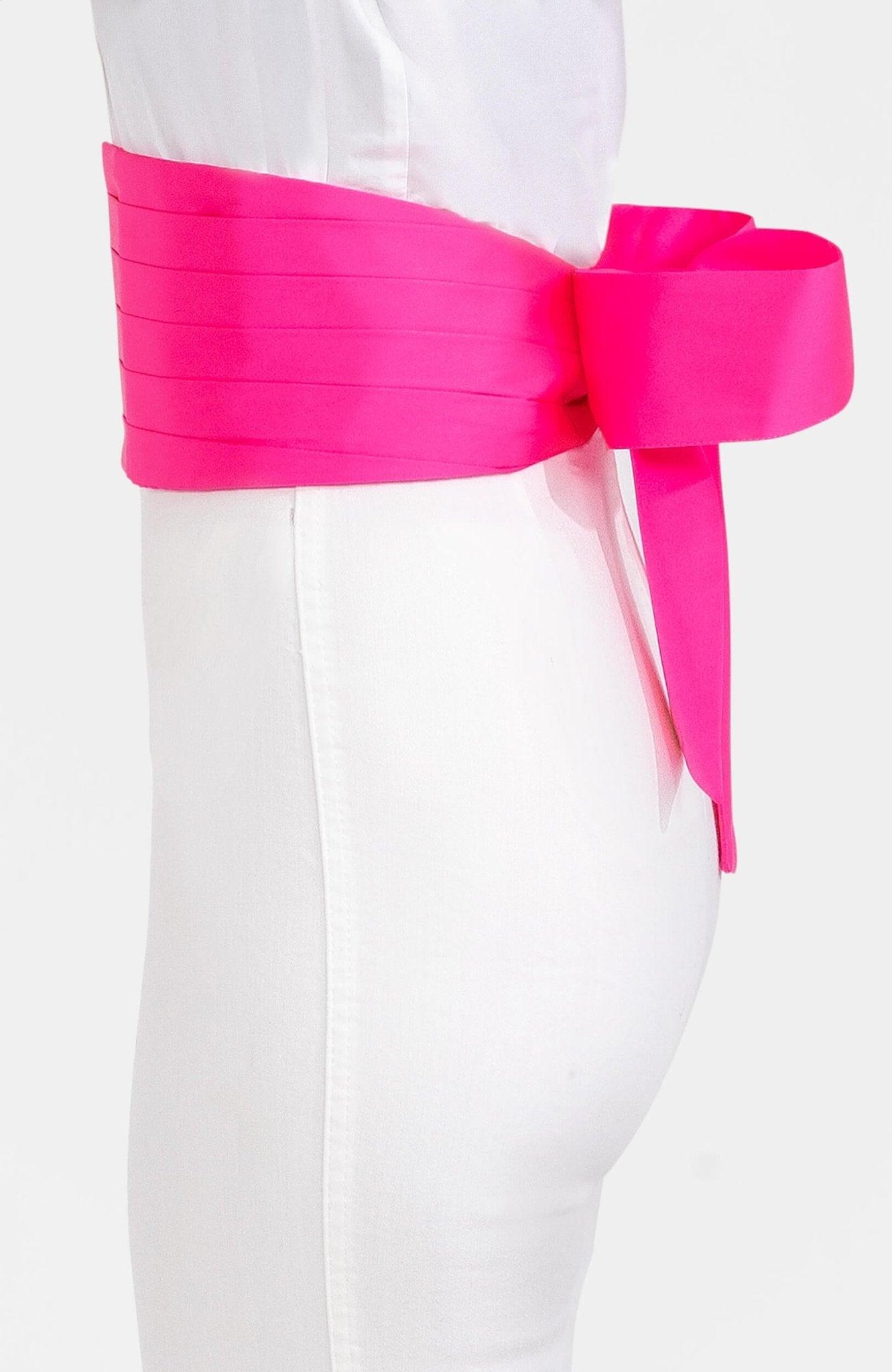 Cummerbund Belt Shocking Pink