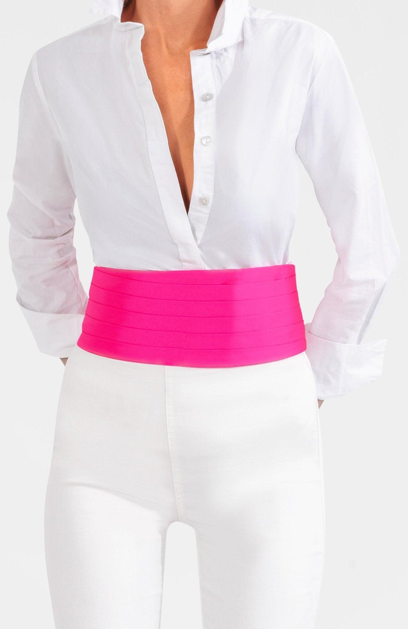 Cummerbund Belt Shocking Pink
