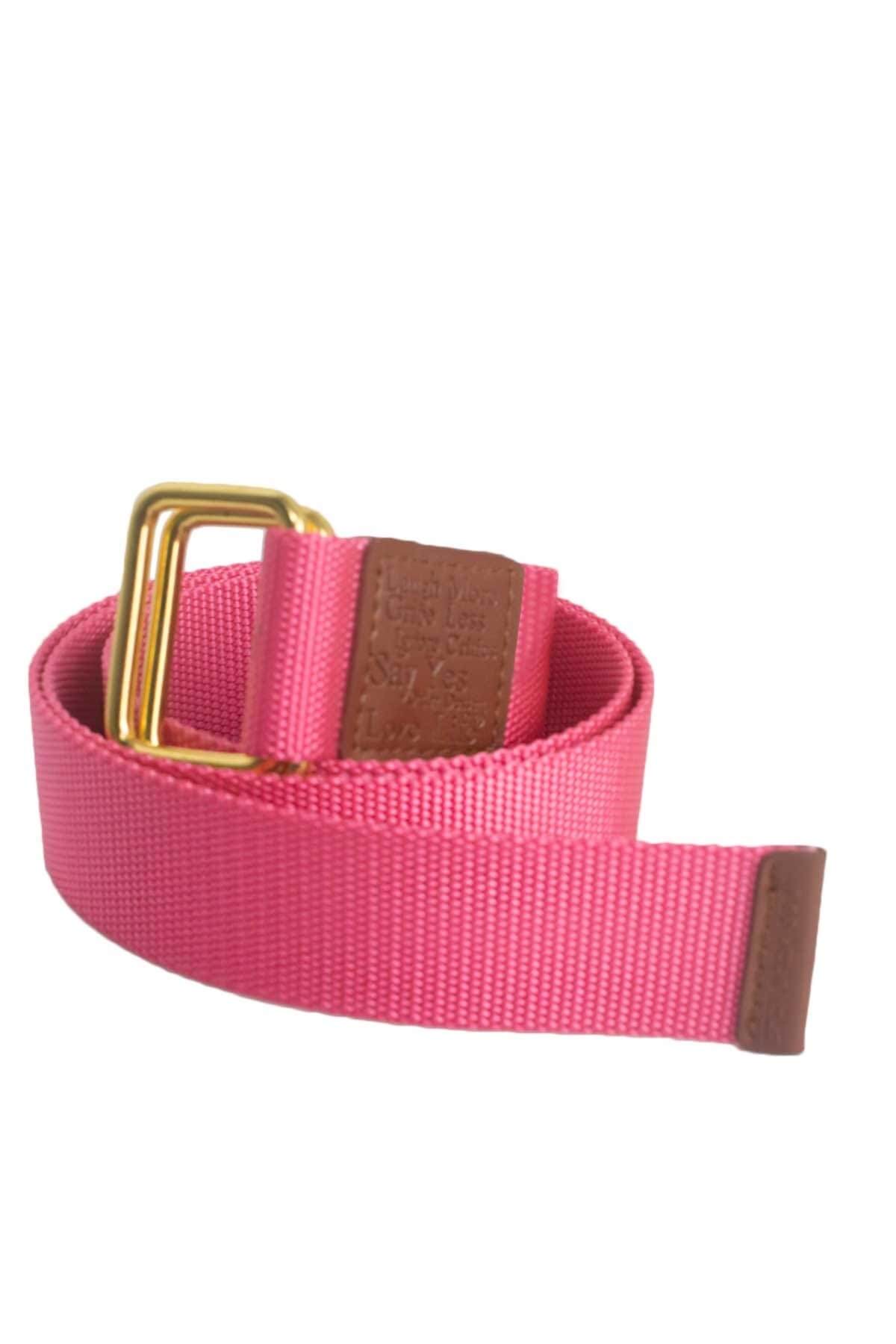 D-Ring Web Belt Pink