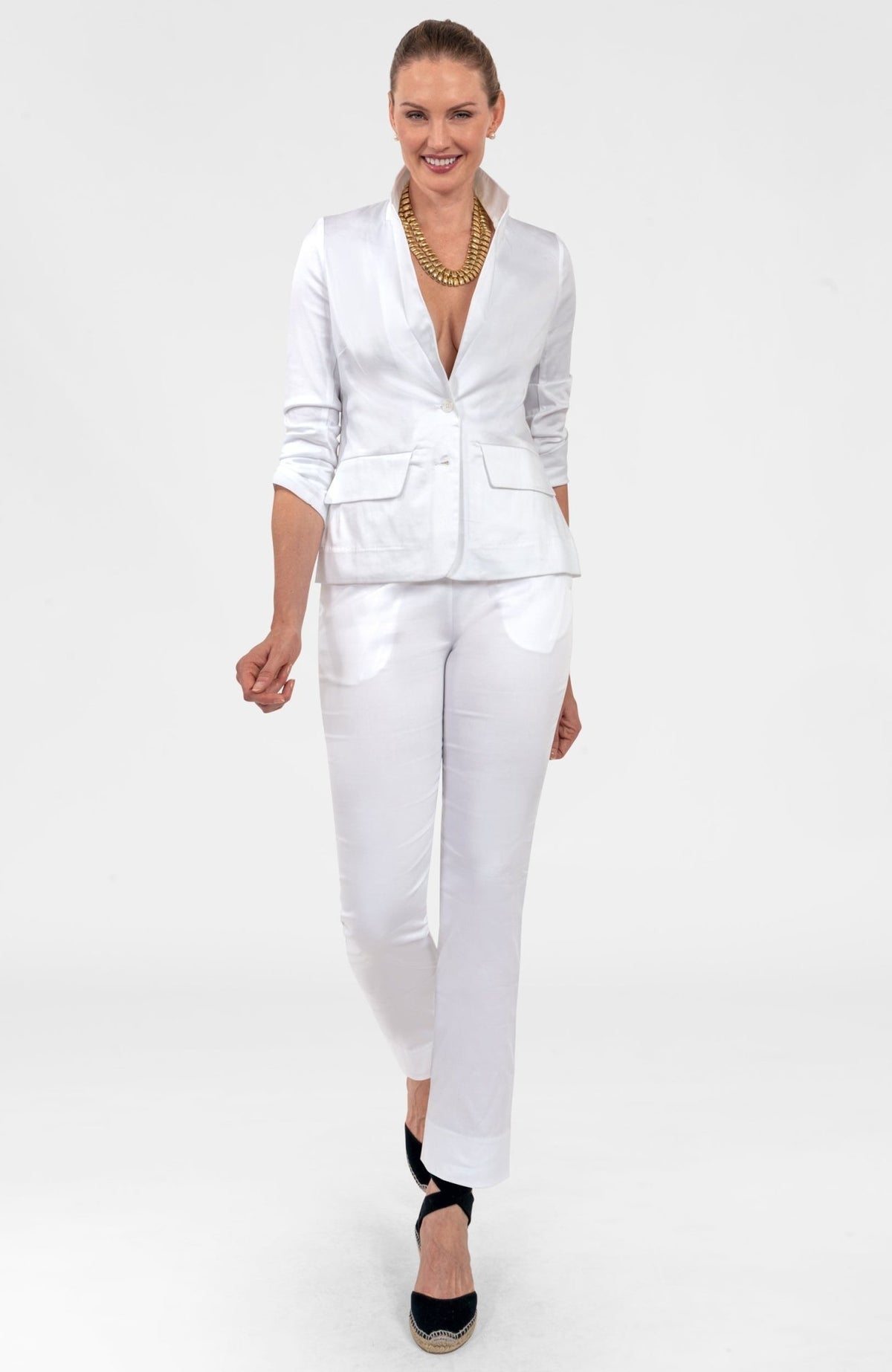 Dapper Daisy Pants White