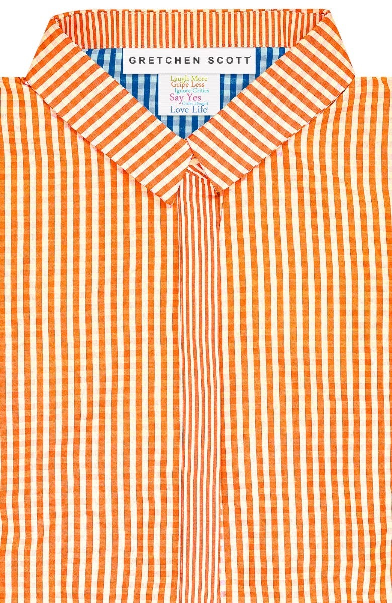 Breezy Blouson Dress - Gingham Orange