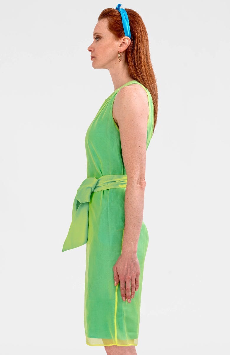 Sorbet Dress Lime Turq