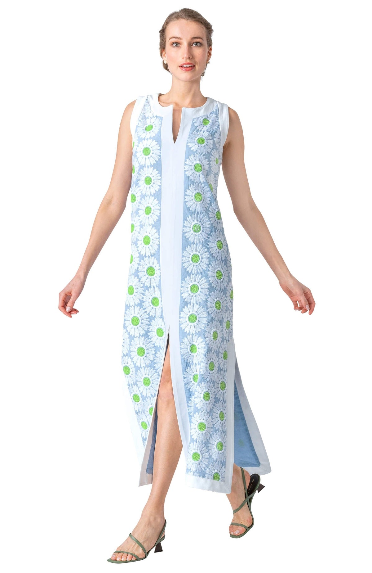 A Daisy Of A Dress (Pre-Order) Periwinkle Lime