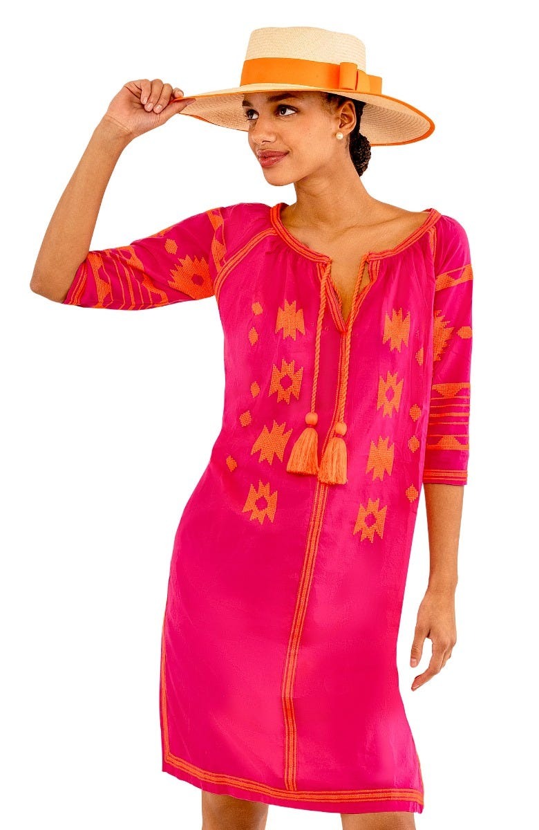 The Montezuma Dress Pink Orange