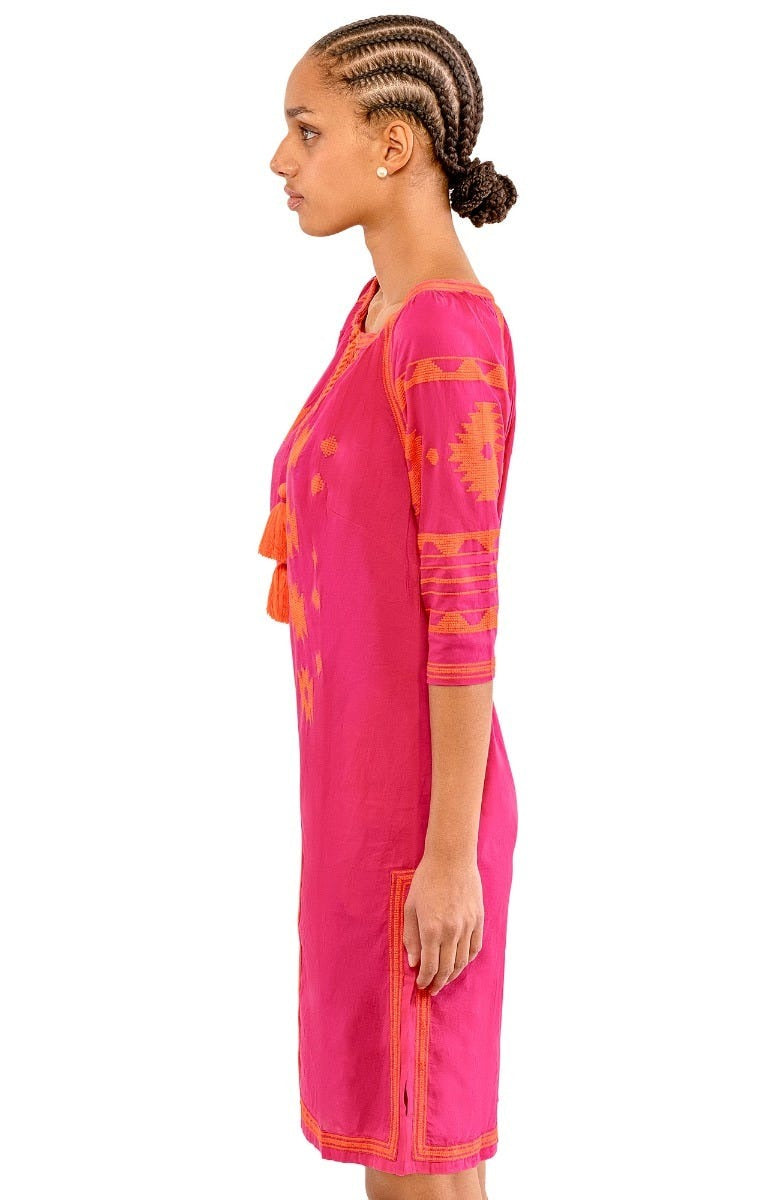 The Montezuma Dress Pink Orange