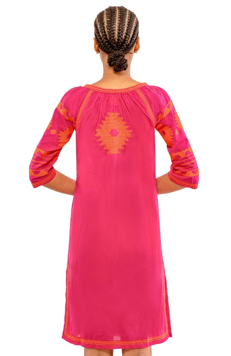 The Montezuma Dress Pink Orange