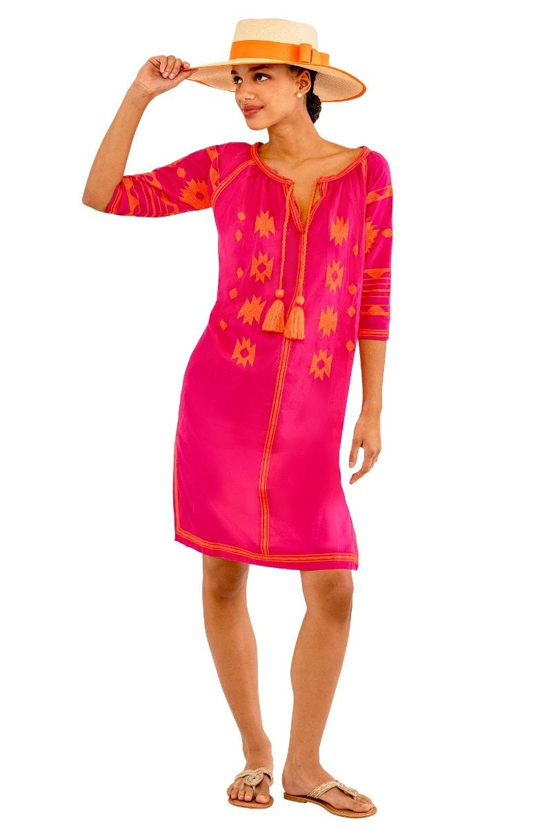 The Montezuma Dress Pink Orange