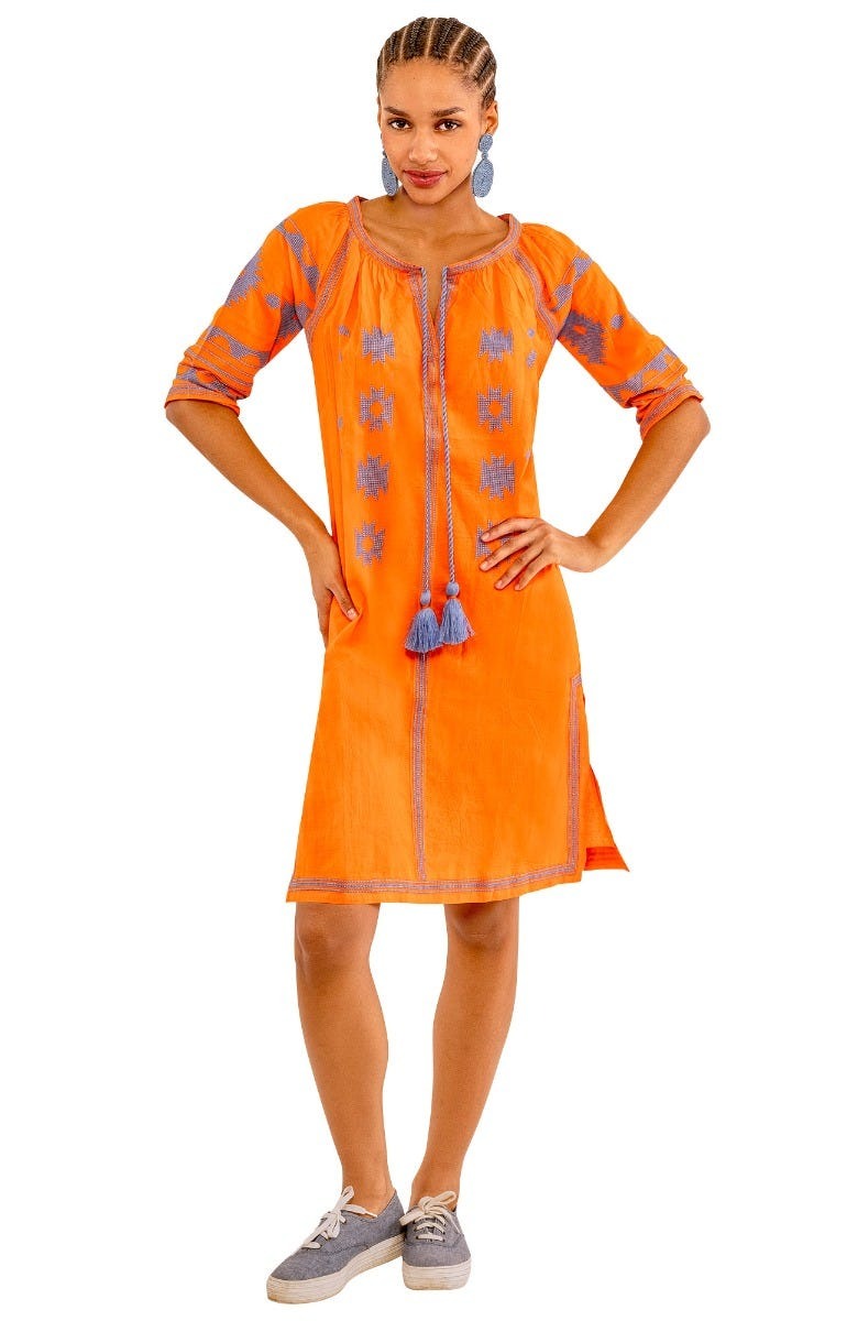 The Montezuma Dress Orange Peri