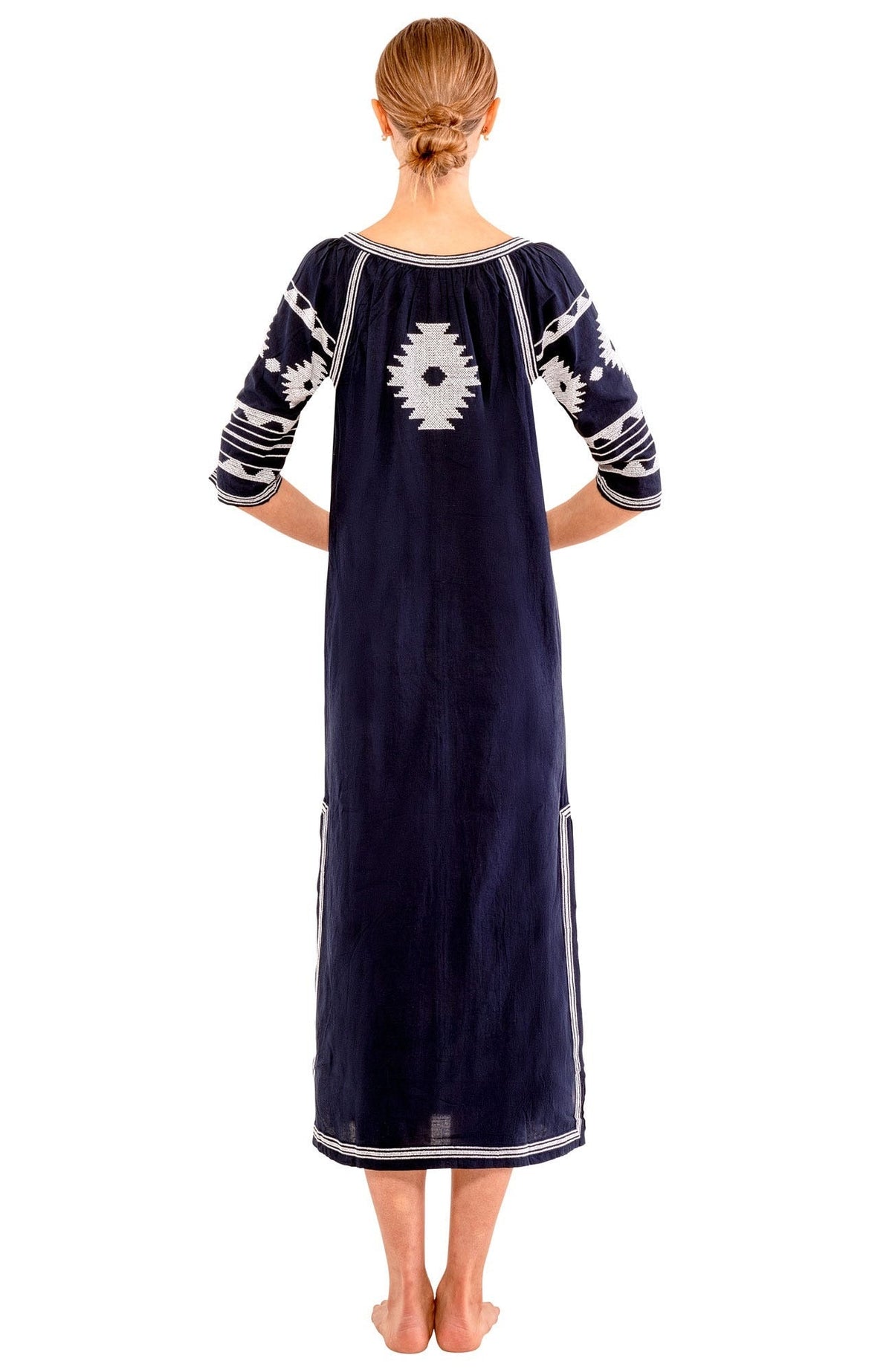 Montezuma Maxi Dress Navy White