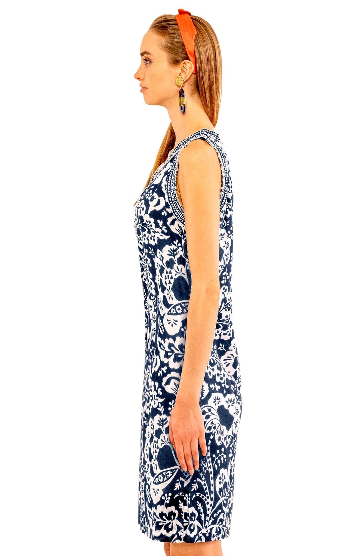 Flirt Dress - Flora Navy