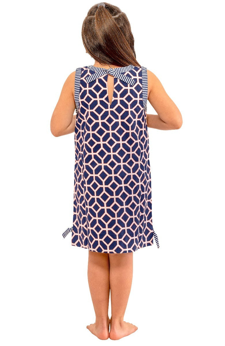 Girls Dress - Lucy In The Sky With Diamonds Navy