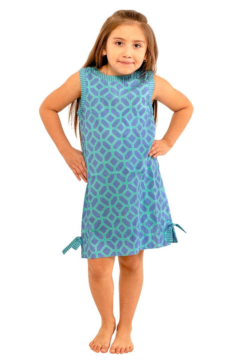 Girls Dress -Lucy In The Sky With Diamonds Periwinkle