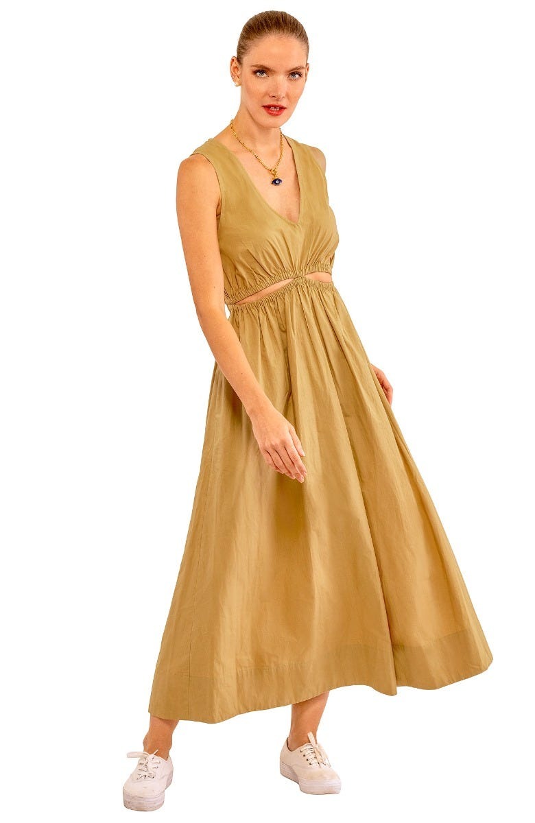 Hello Maxi Dress - Solid Khaki