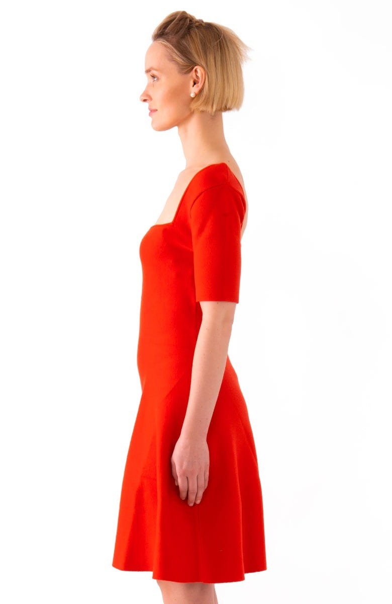 Senorita Dress - Solid - Final Sale Red