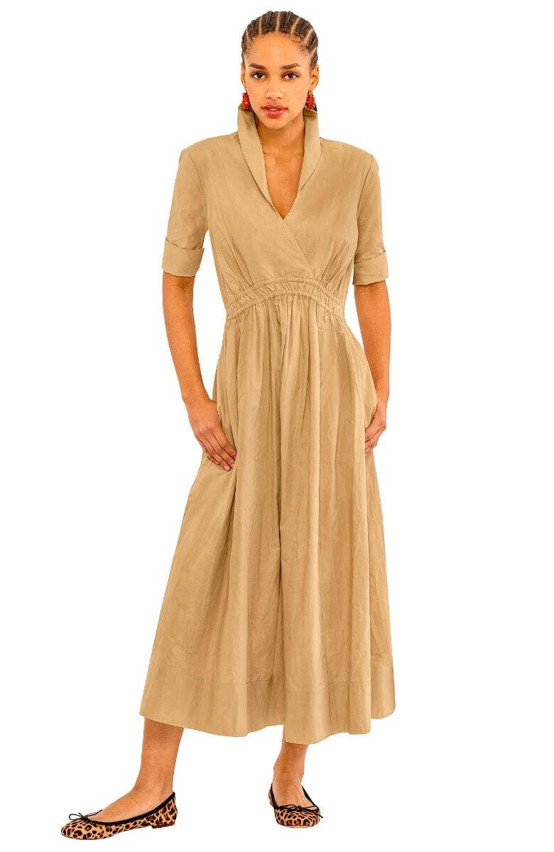 June Maxi Dress - Solid Khaki