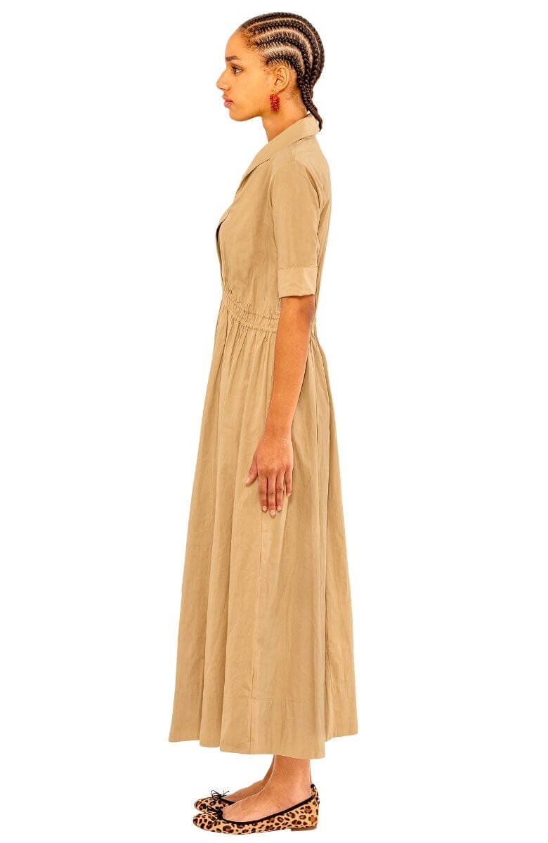 June Maxi Dress - Solid Khaki