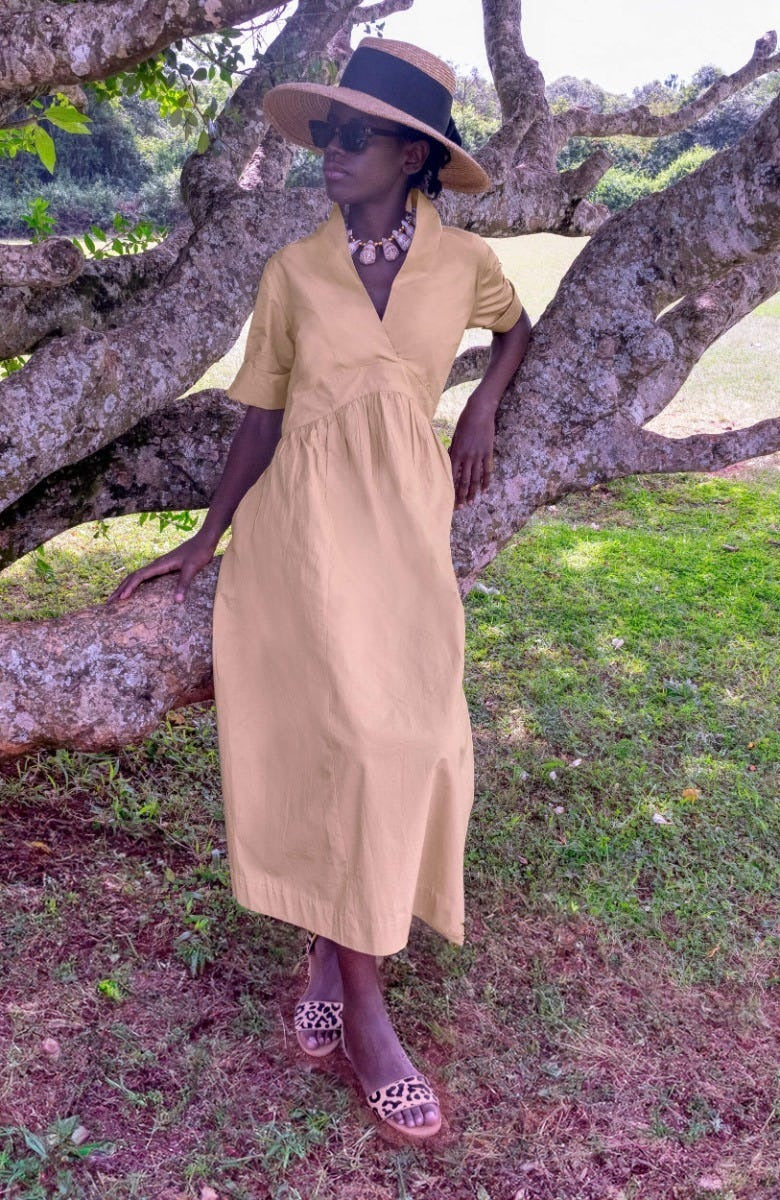 Khaki maxi dress online