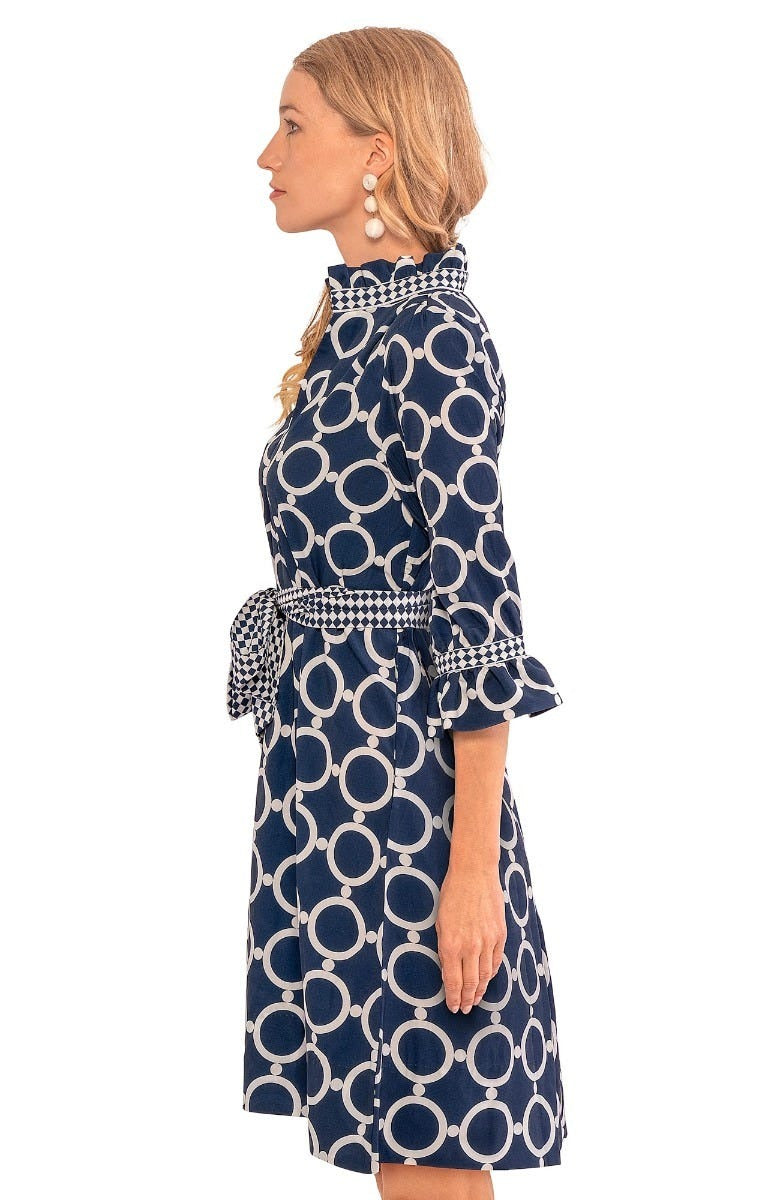 Outta Sight Tunic Dress - Dip &amp; Dot Navy White