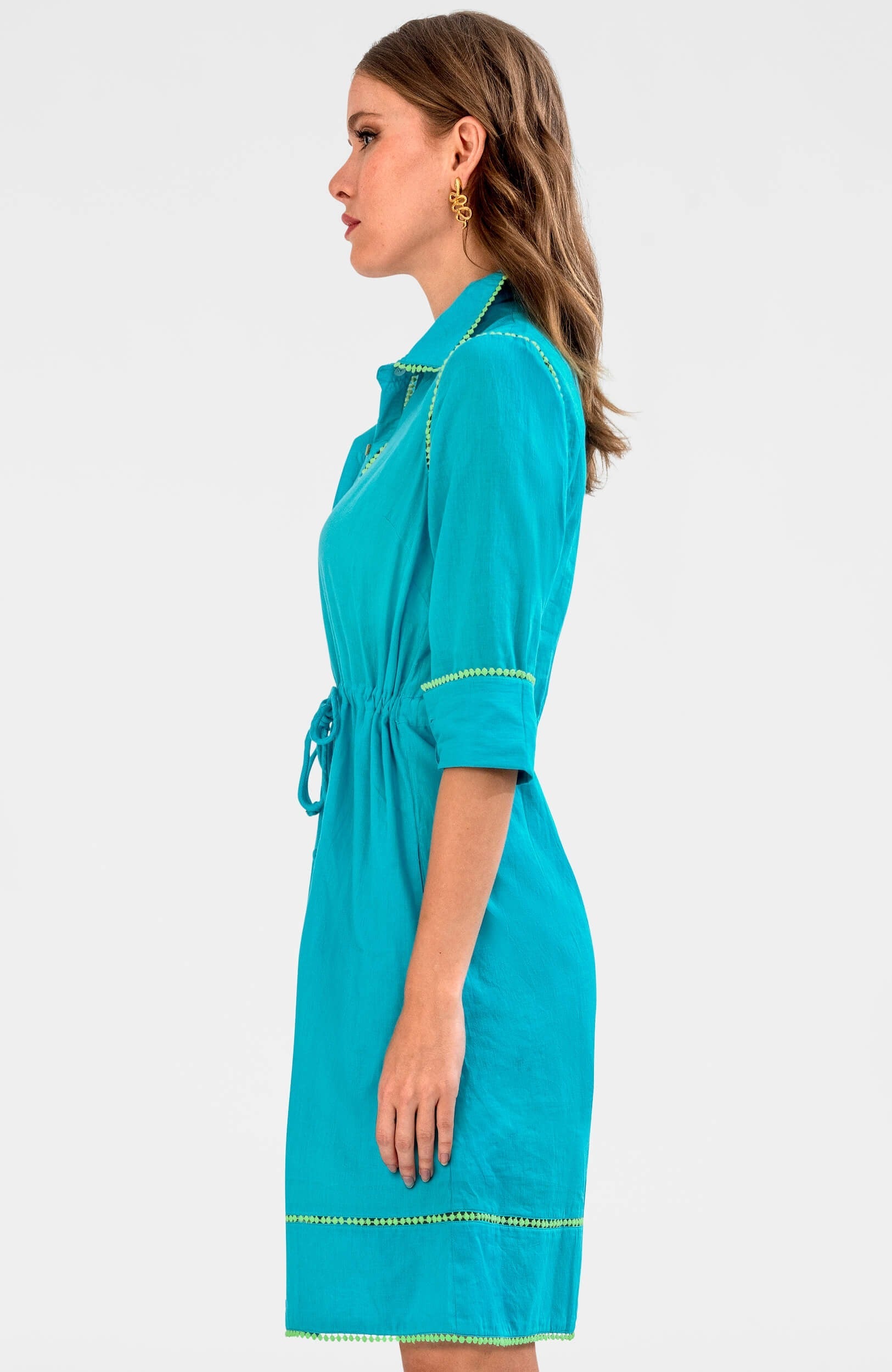 Glance My Way Dress (Pre-Order) Turquoise