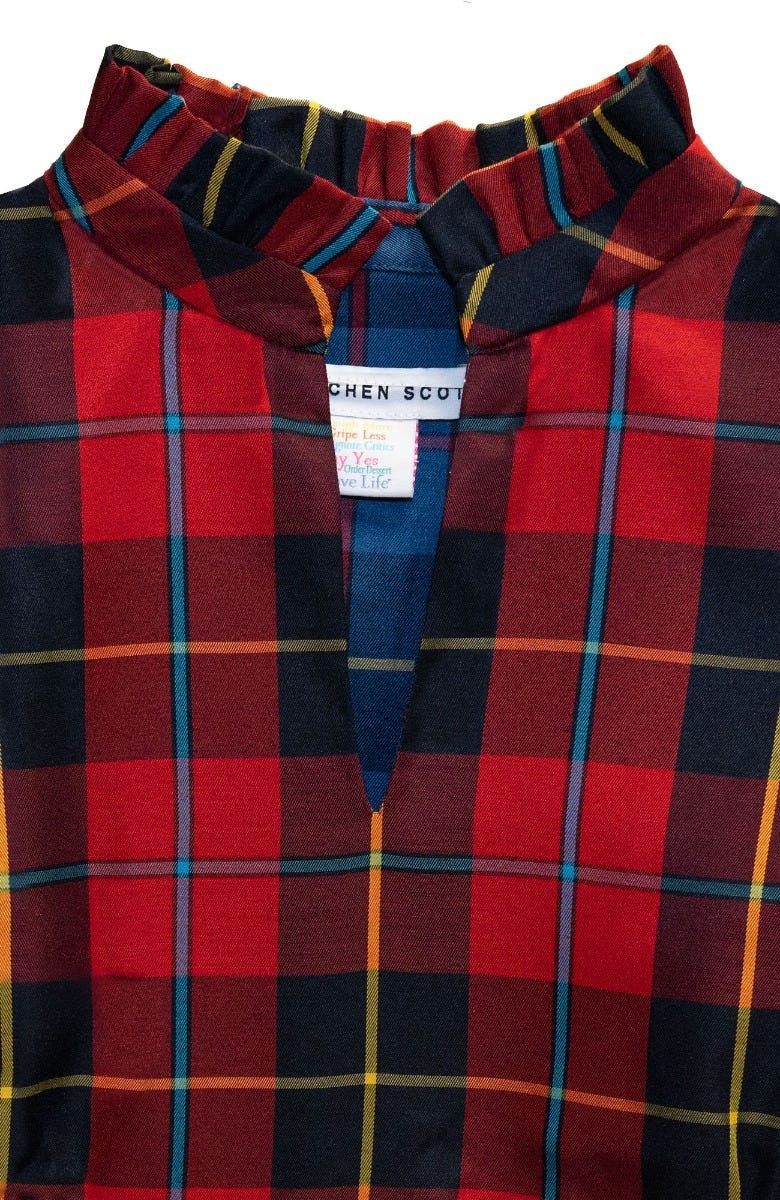 Teardrop Dress Plaidly Cooper - Final Sale Redmulti Plaid