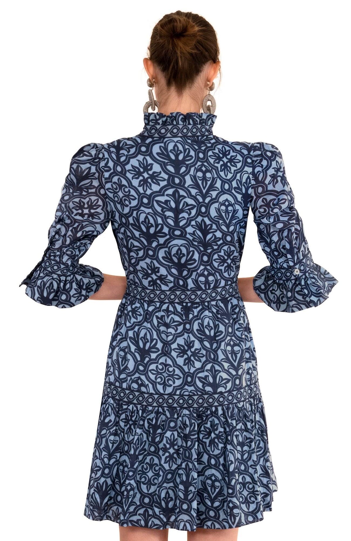 Cotton Teardrop Dress - Wall of Secrets - Final Sale Periwinkle Navy