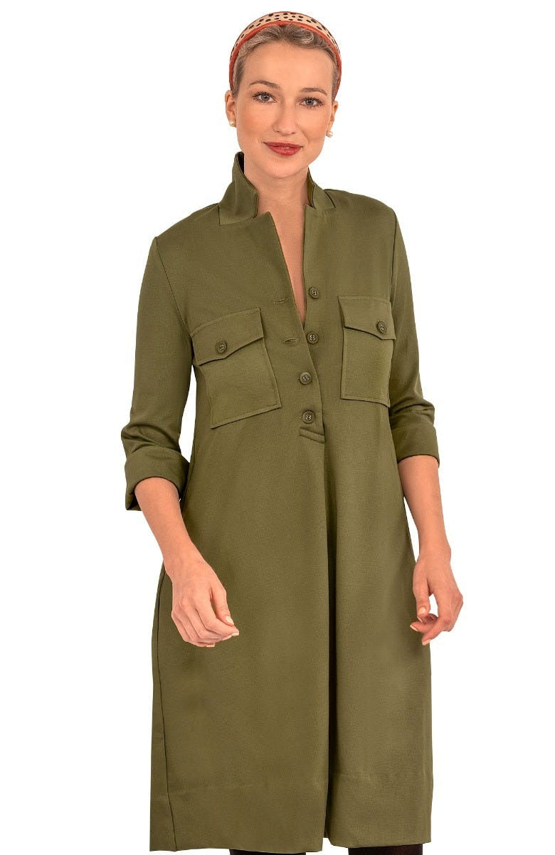 Ponte Alli Dress - Uptown Girl Olive