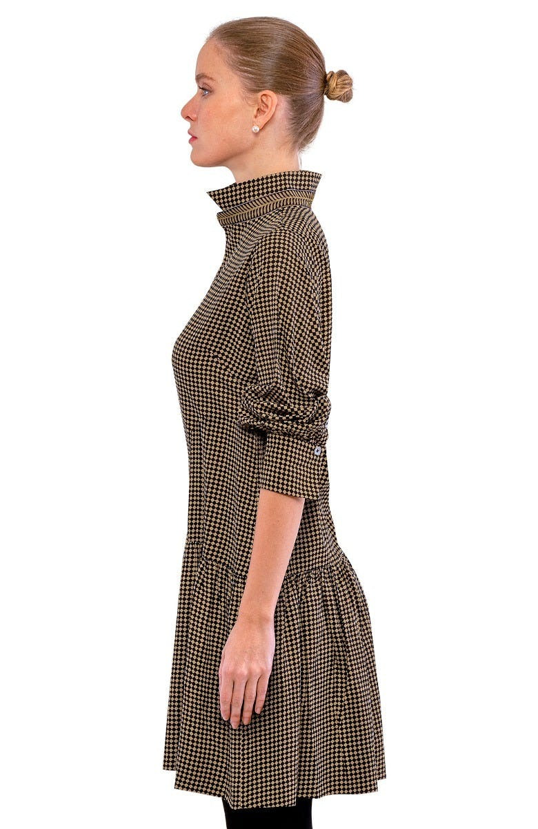 So Sweet Dress - Checkmate - Final Sale Black Khaki