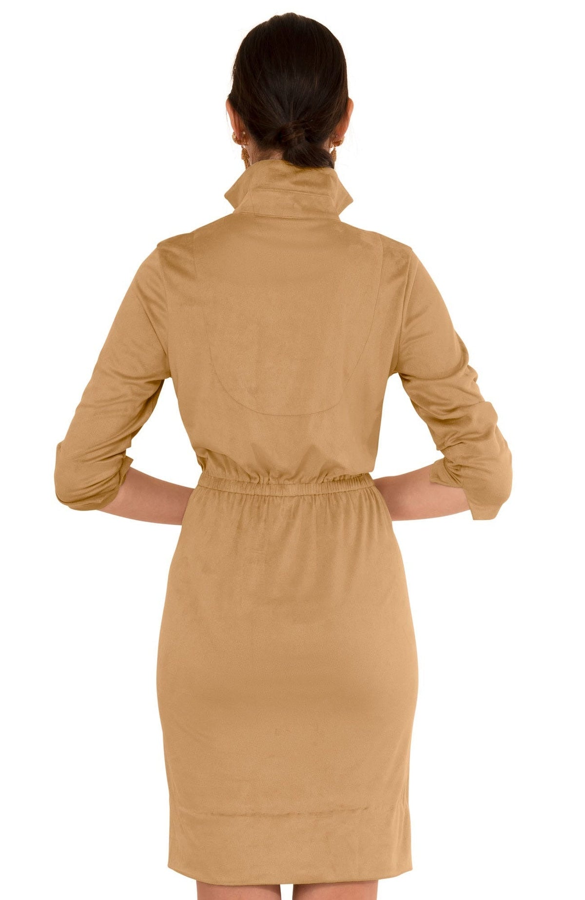 Ultra Suede Twist &amp; Shout Dress - Final Sale Beige