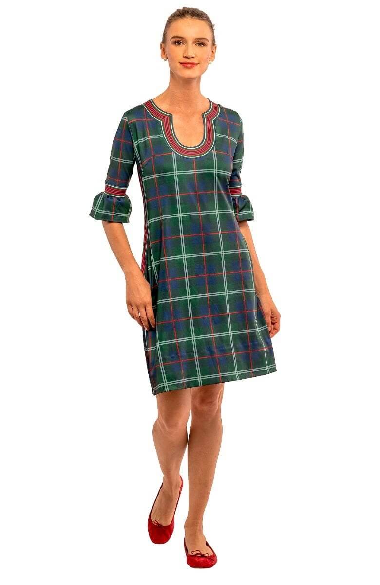 Shake Your Tushy Dress - Middleton Plaid Green