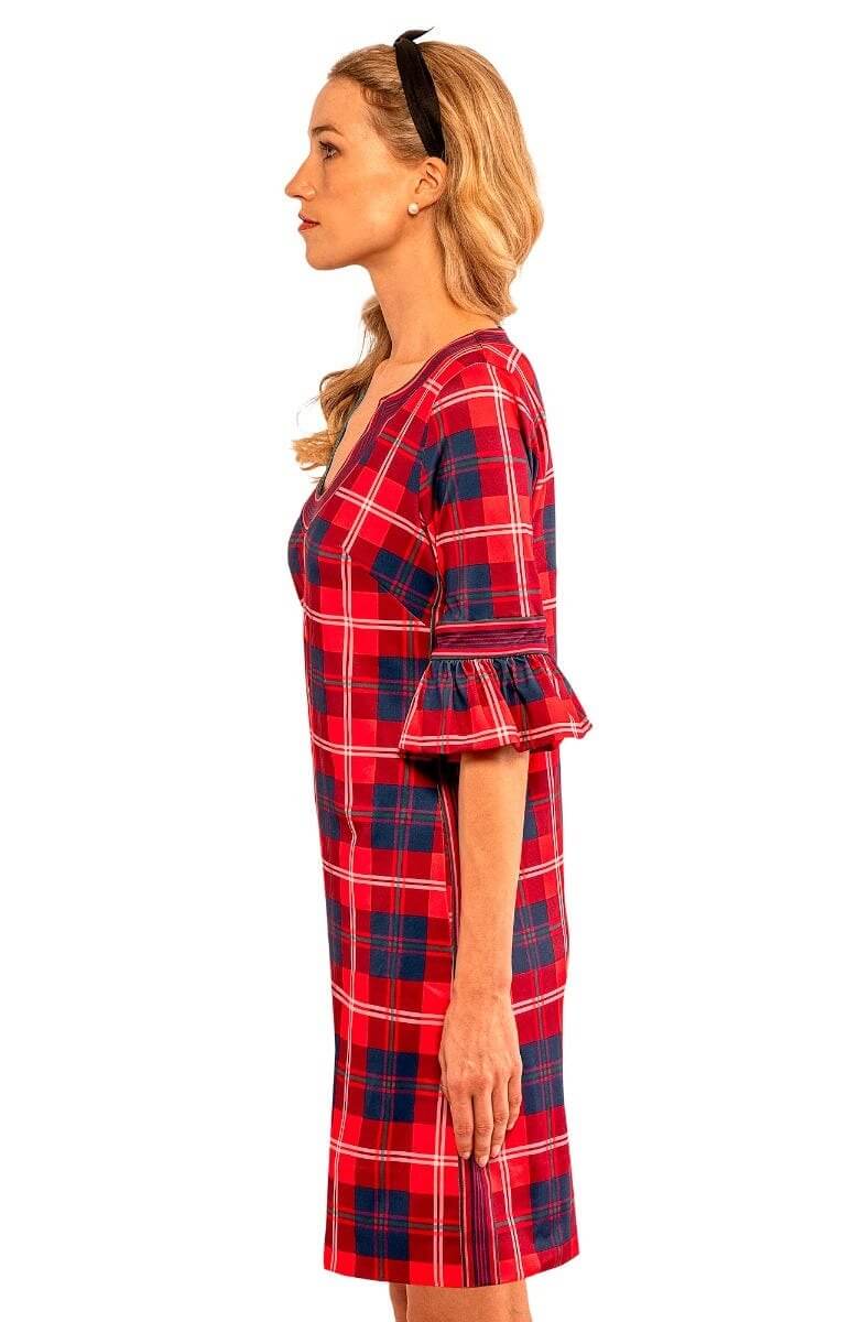 Shake Your Tushy Dress - Middleton Plaid Red