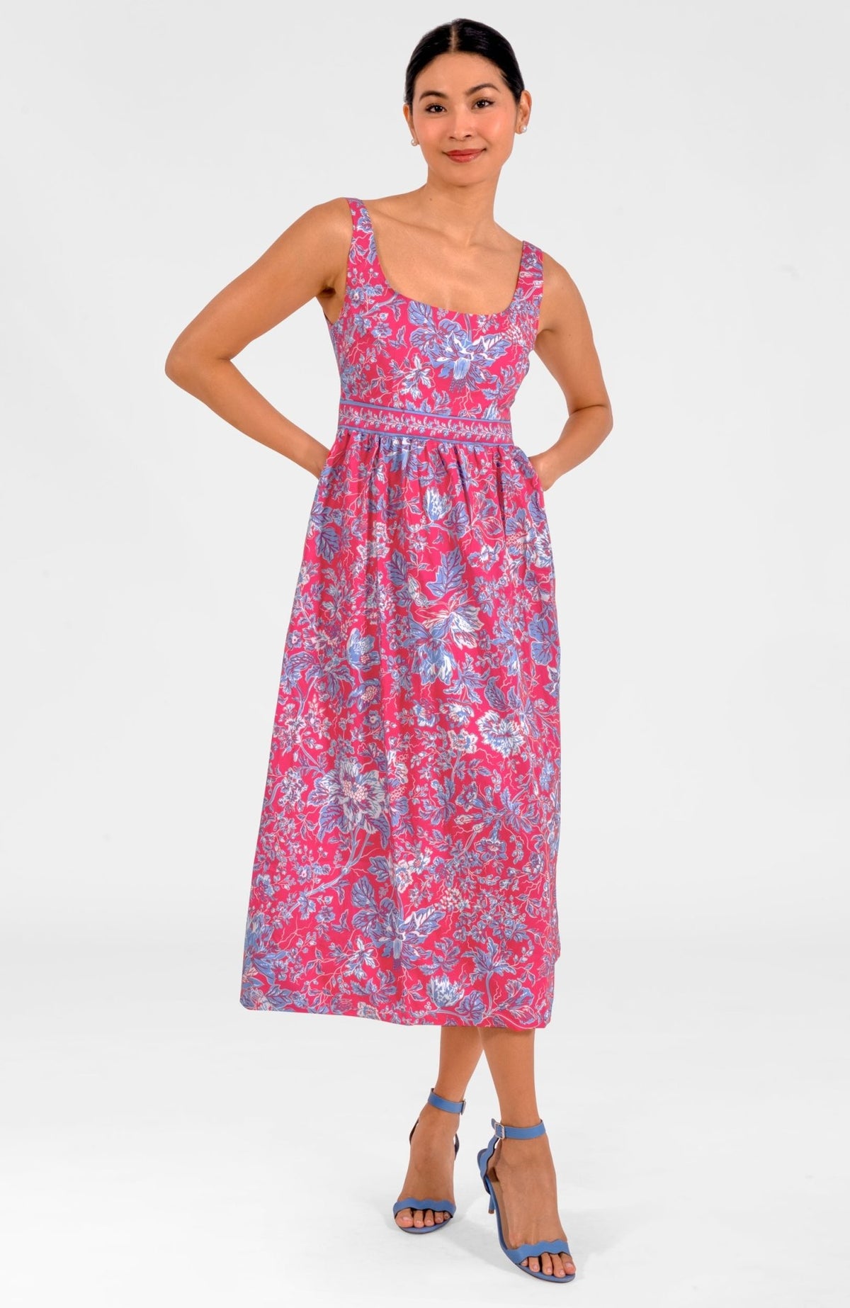 Easy Peasy Dress - English Garden Coral