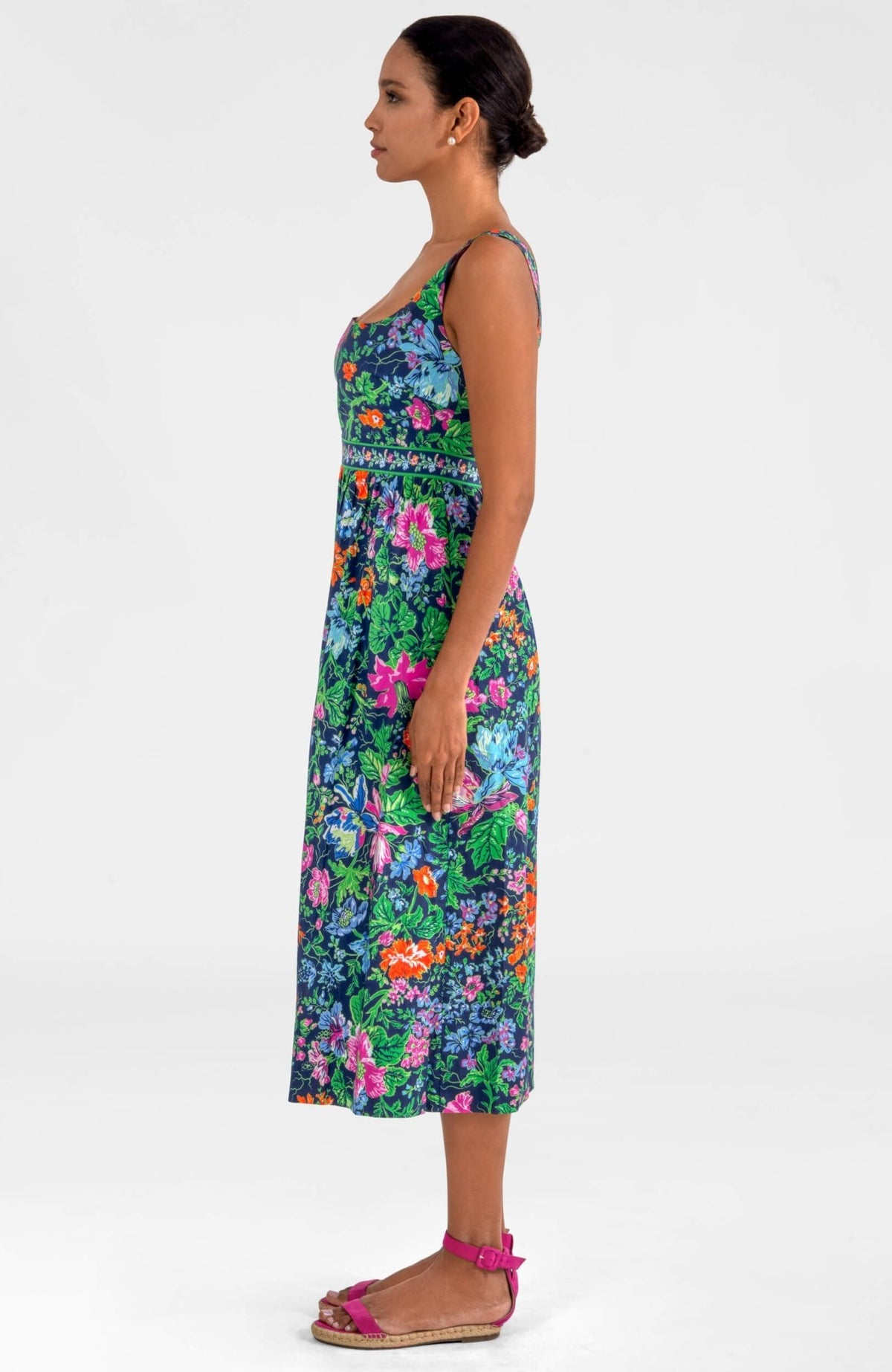 Easy Peasy Dress - English Garden Navy