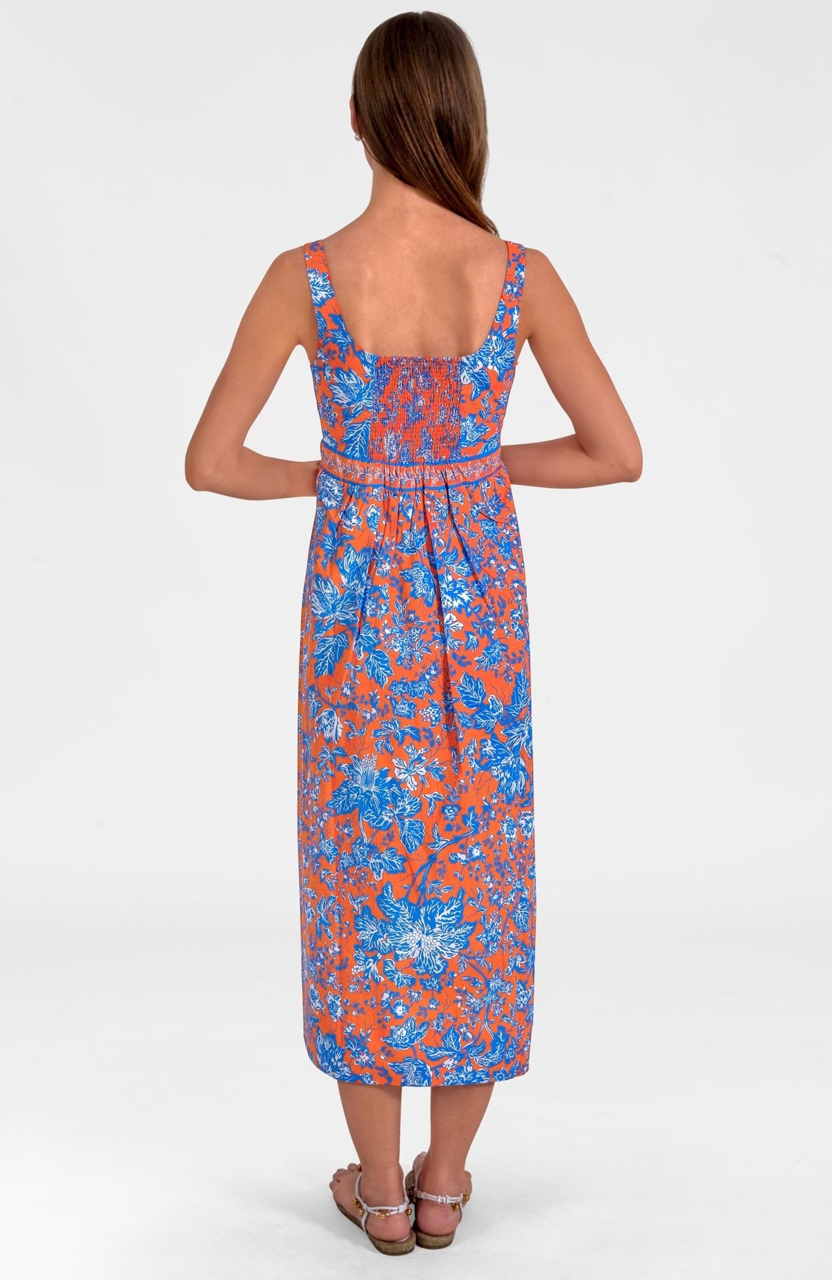 Easy Peasy Dress - English Garden Orange