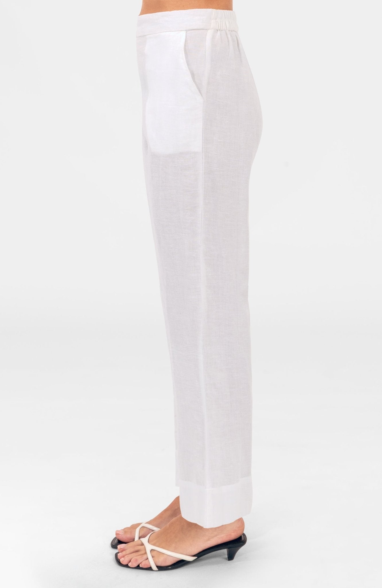 Effortless Pant - Linen White